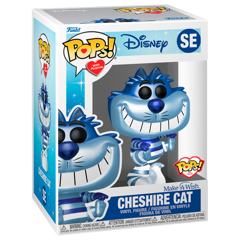 Figurine POP Disney Make a Wish Chat du Cheshire Métallisée