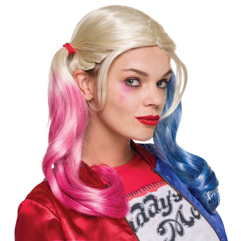 Perruque adulte Harley Quinn de DC Comics