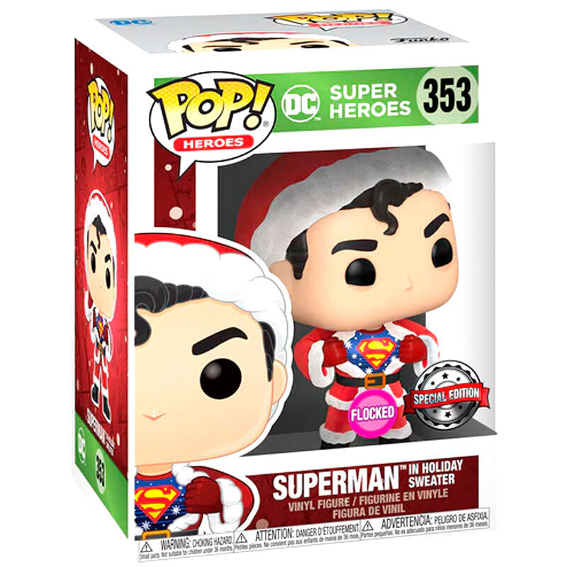 POP & Tee Back DC Comics Superman Exclusive Flocked figure set