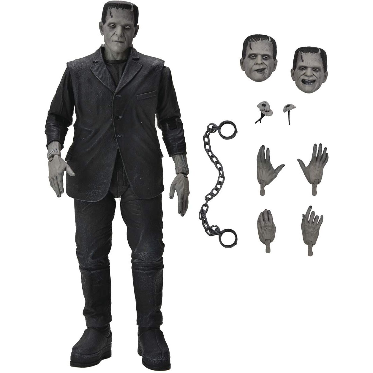 Universal Monsters Ultimate Frankensteins Monster Black and White figure 18cm
