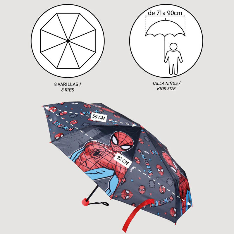 Parapluie pliant manuel Marvel Spiderman 50 cm