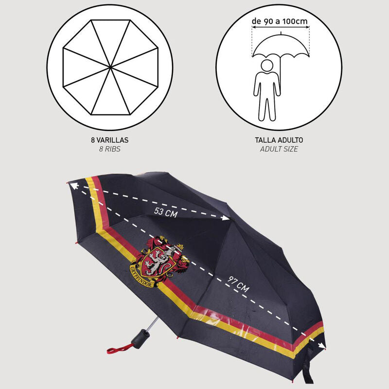 Harry Potter Griffindor automatic folding umbrella 53cm