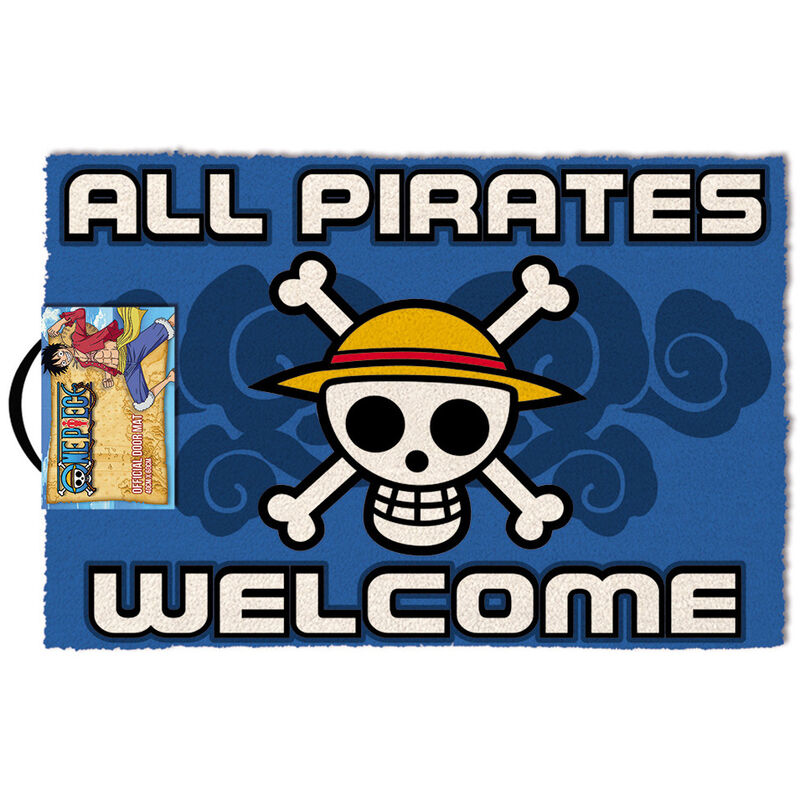Paillasson One Piece « Bienvenue à tous les pirates »