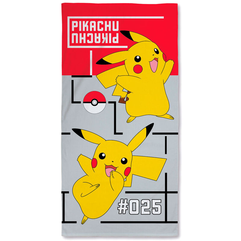 Serviette de plage en coton Pokémon Pikachu