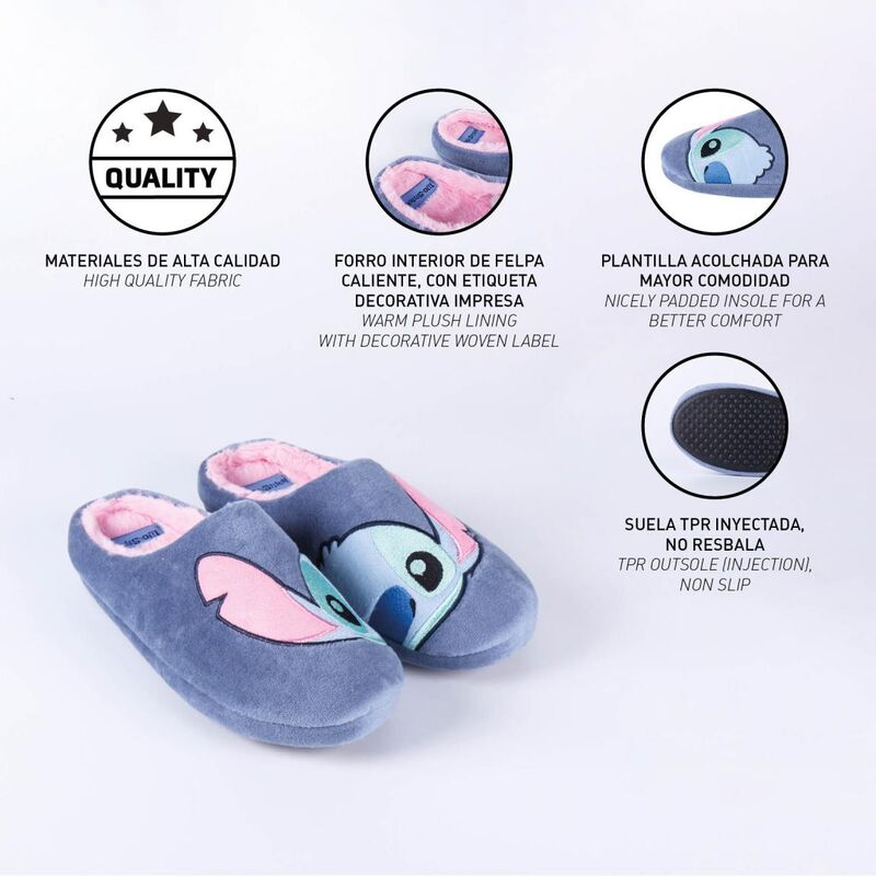 Disney Stitch adult slippers