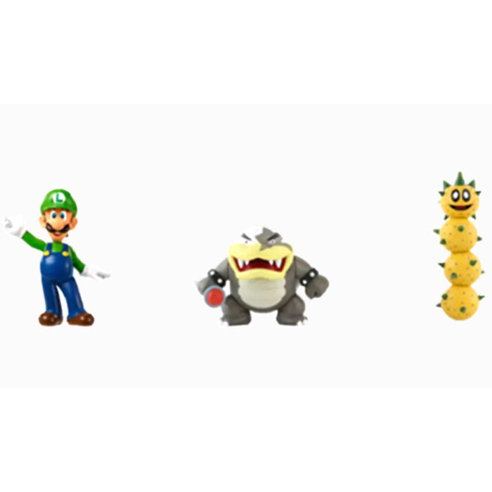 Super Mario Bros Luigi and Morton Koopa pack 3 figures 6,5cm