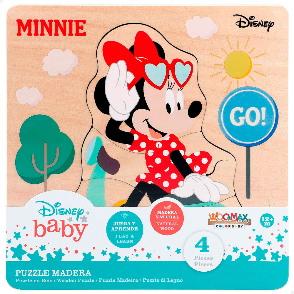 Puzzle en bois assorti Disney Mickey et Minnie
