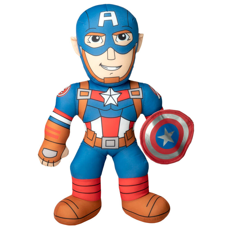 Peluche Captain America Marvel avec effets sonores, 38 cm