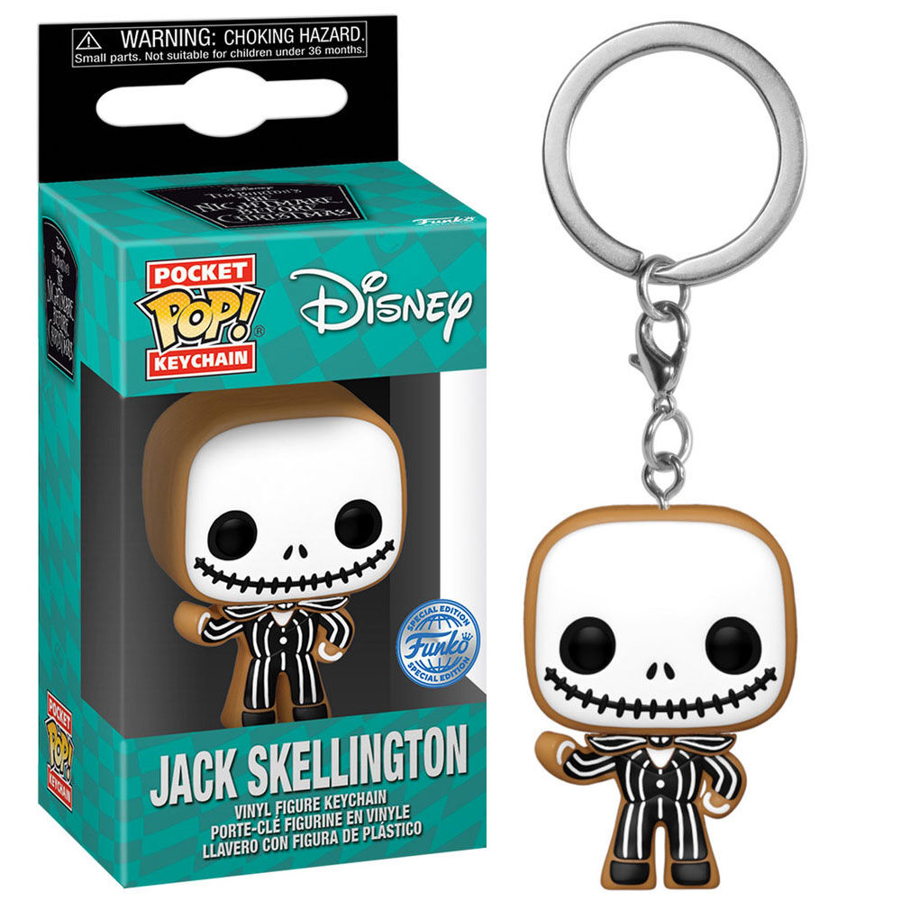 Porte-clés Pocket POP Disney L'Étrange Noël de Monsieur Jack Jack Skellington Pain d'épice Exclusif