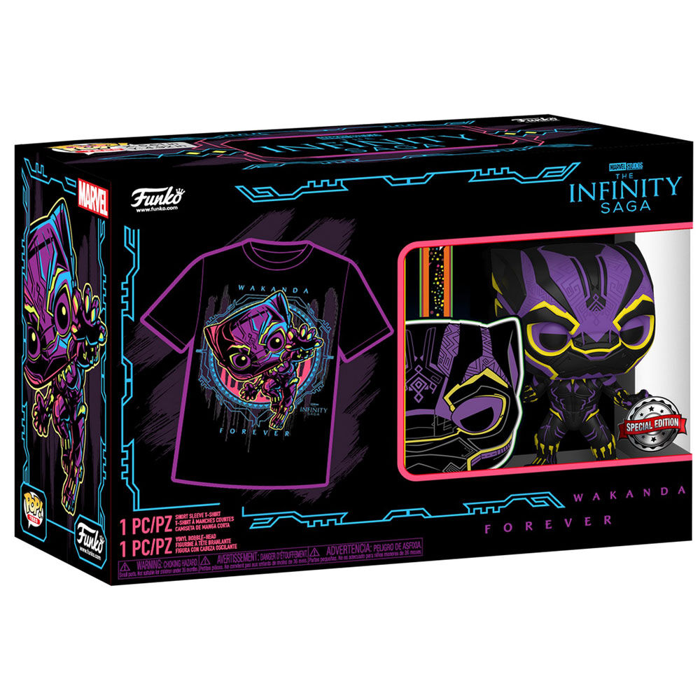 Coffret exclusif POP & Tee Marvel Wakanda Forever Black Panther