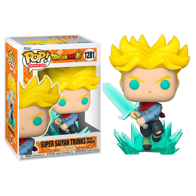 Figurine POP Dragon Ball Super Trunks Super Saiyan avec épée