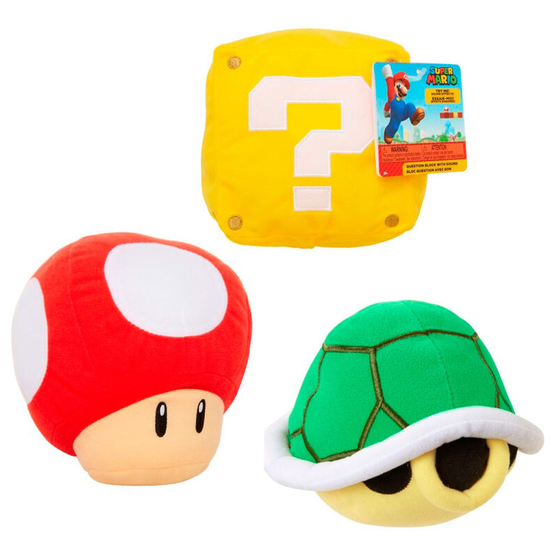 Peluche Super Mario Bros assortie avec son
