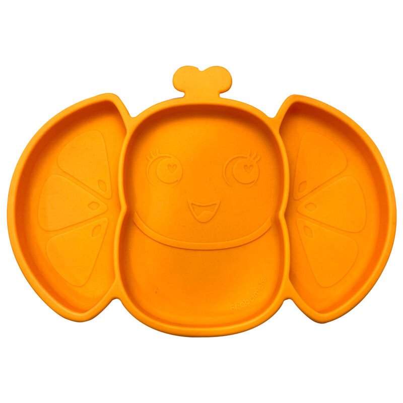 Frootimals Orangiefly anti - slip silicone plate - Nerdscape