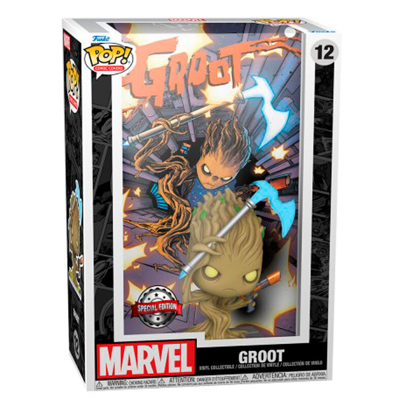 Figurine POP Groot Marvel exclusive, couverture de BD