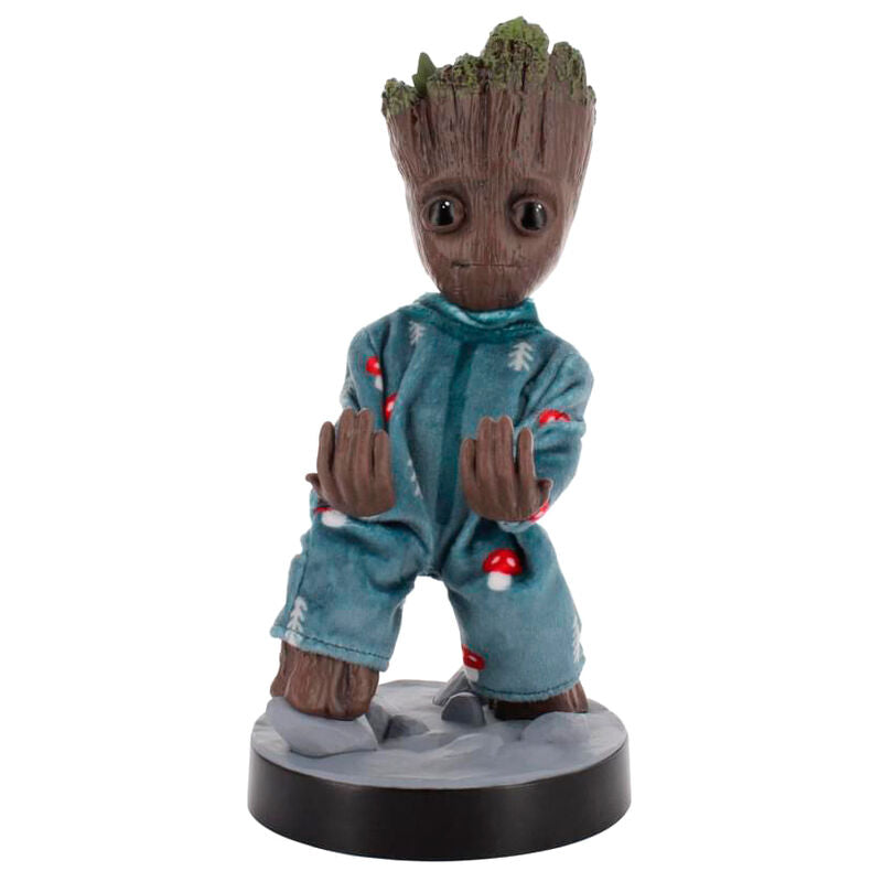 Support de fixation pour câble Groot enfant en pyjama (Marvel Les Gardiens de la Galaxie) 20 cm