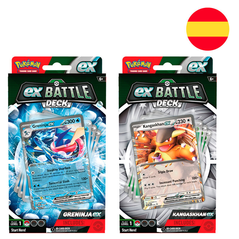 Jeu de cartes à collectionner Pokémon espagnol Greninja et Kangaskhan