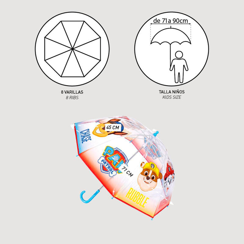 Paw Patrol bubble manual umbrella 45cm