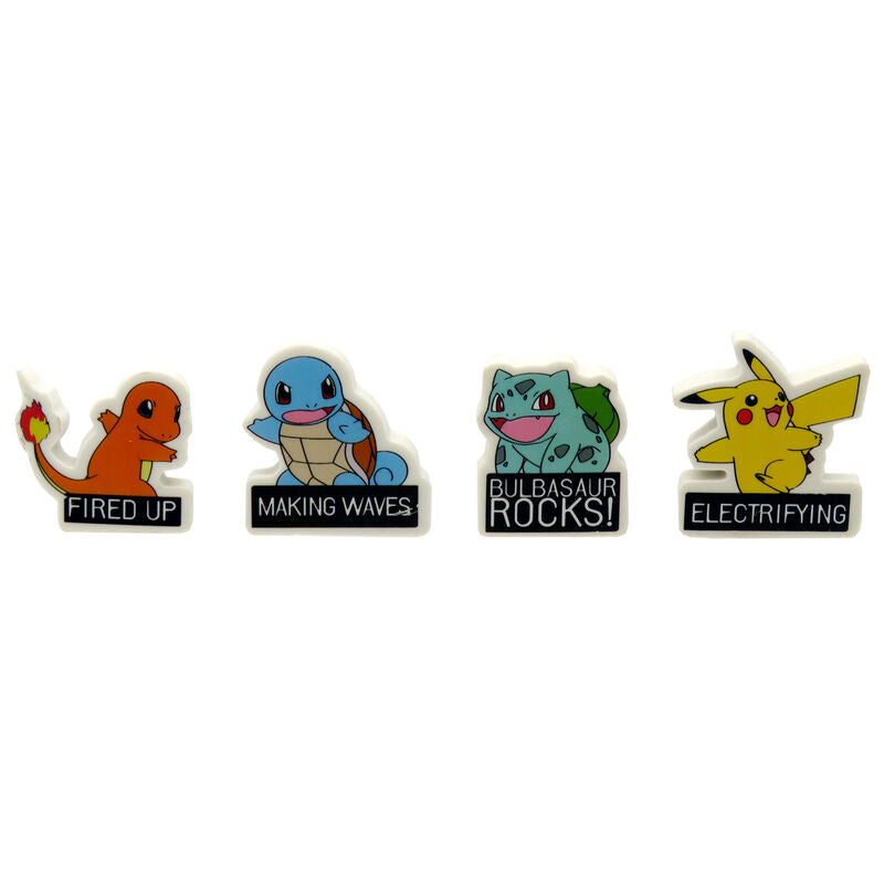 Pokemon set 4 erasers