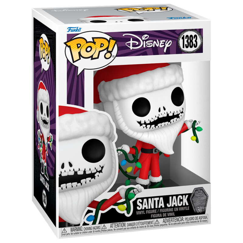 Figurine POP Disney L'Étrange Noël de Monsieur Jack - 30e anniversaire - Père Noël Jack