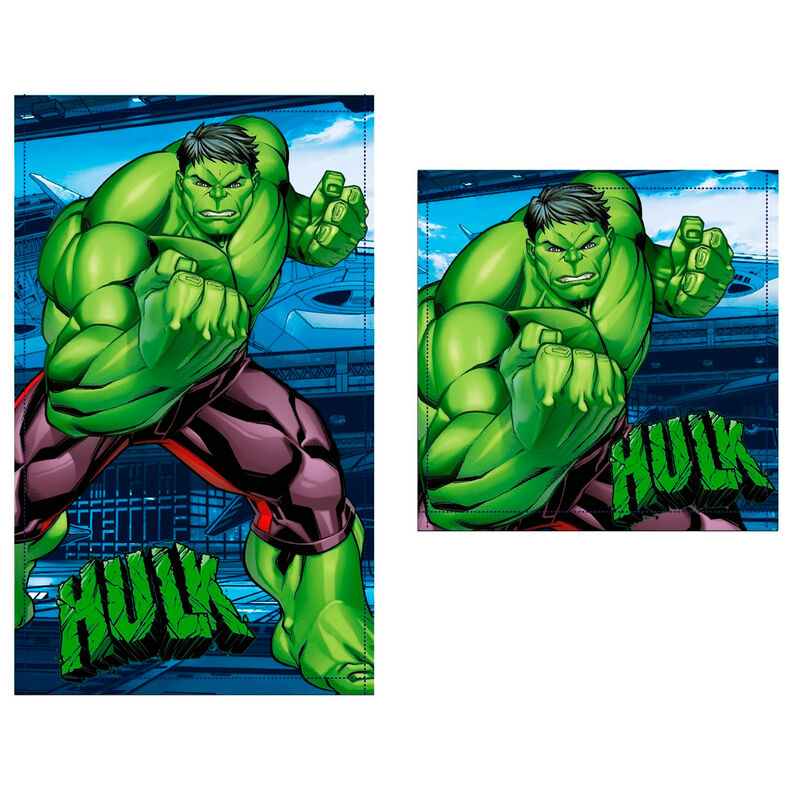 Lot de 2 serviettes de bain en coton Marvel Hulk