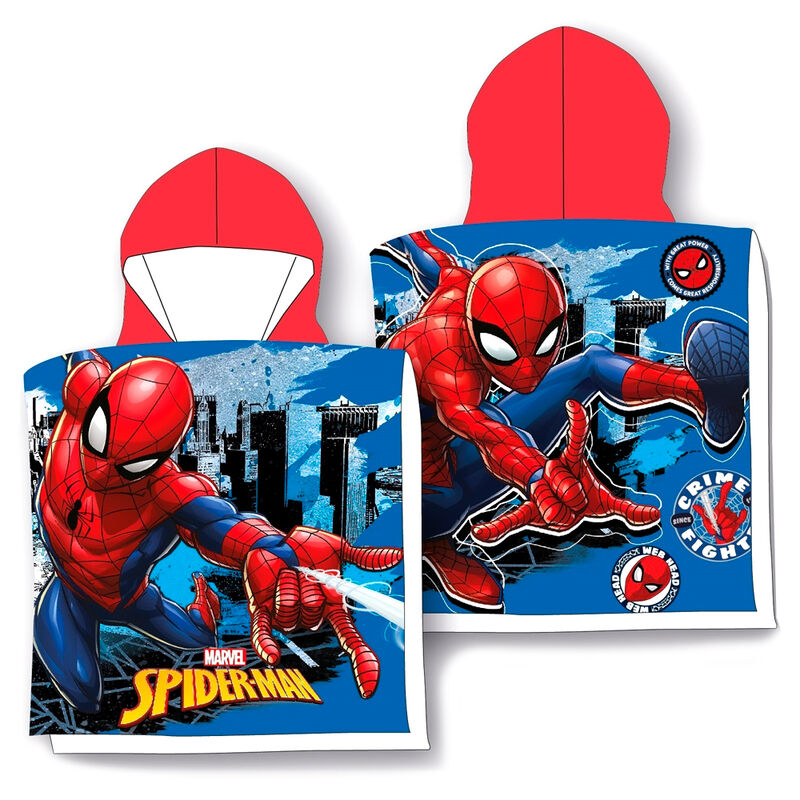 Poncho-serviette en microfibre Marvel Spiderman