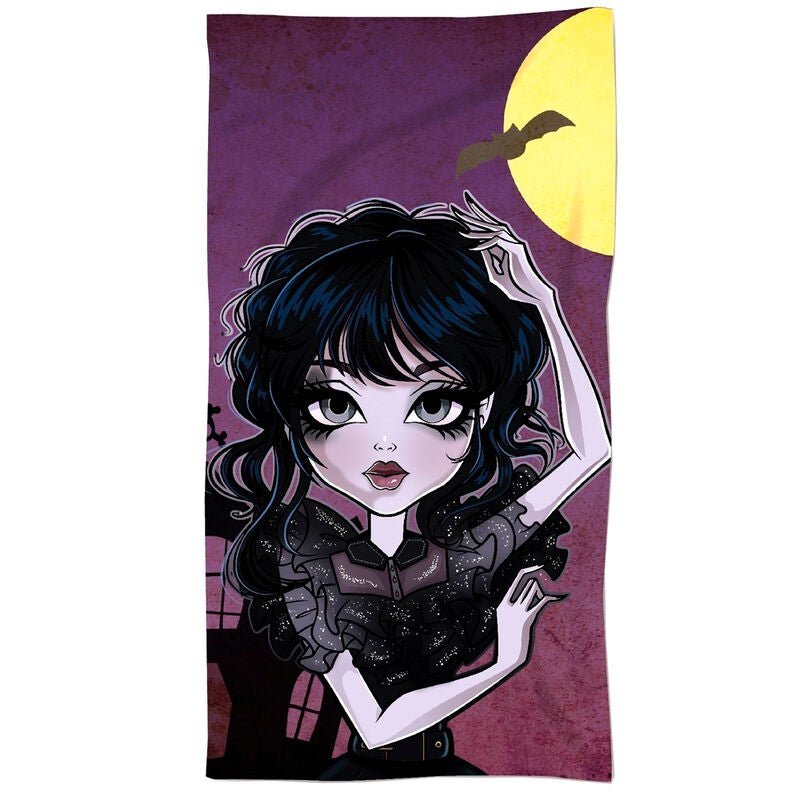 Gothic Girl cotton beach towel - Nerdscape