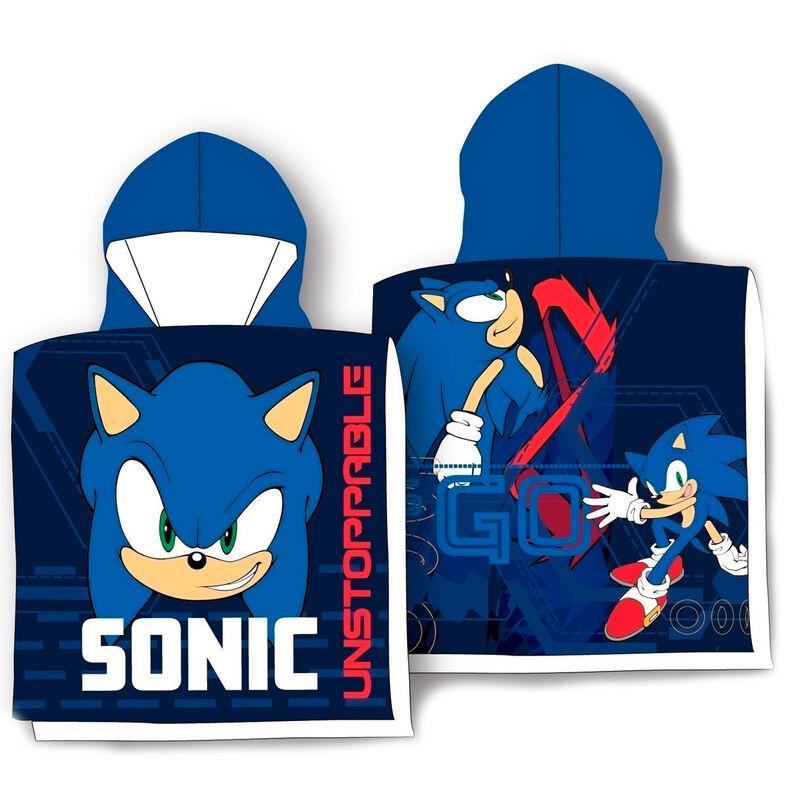 Poncho en coton Sonic le Hérisson