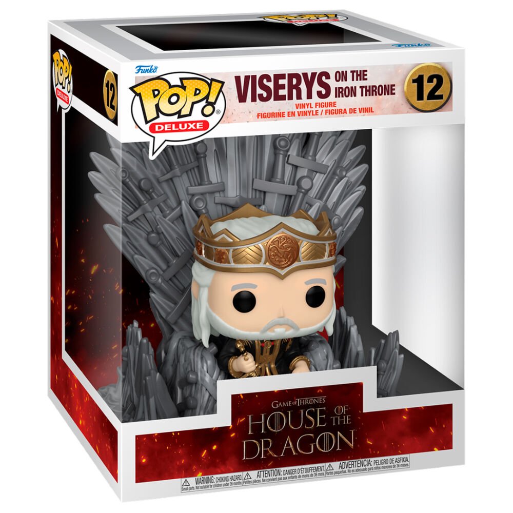 POP figure Deluxe House of the Dragon Viserys on the Iron Throne - Nerdscape