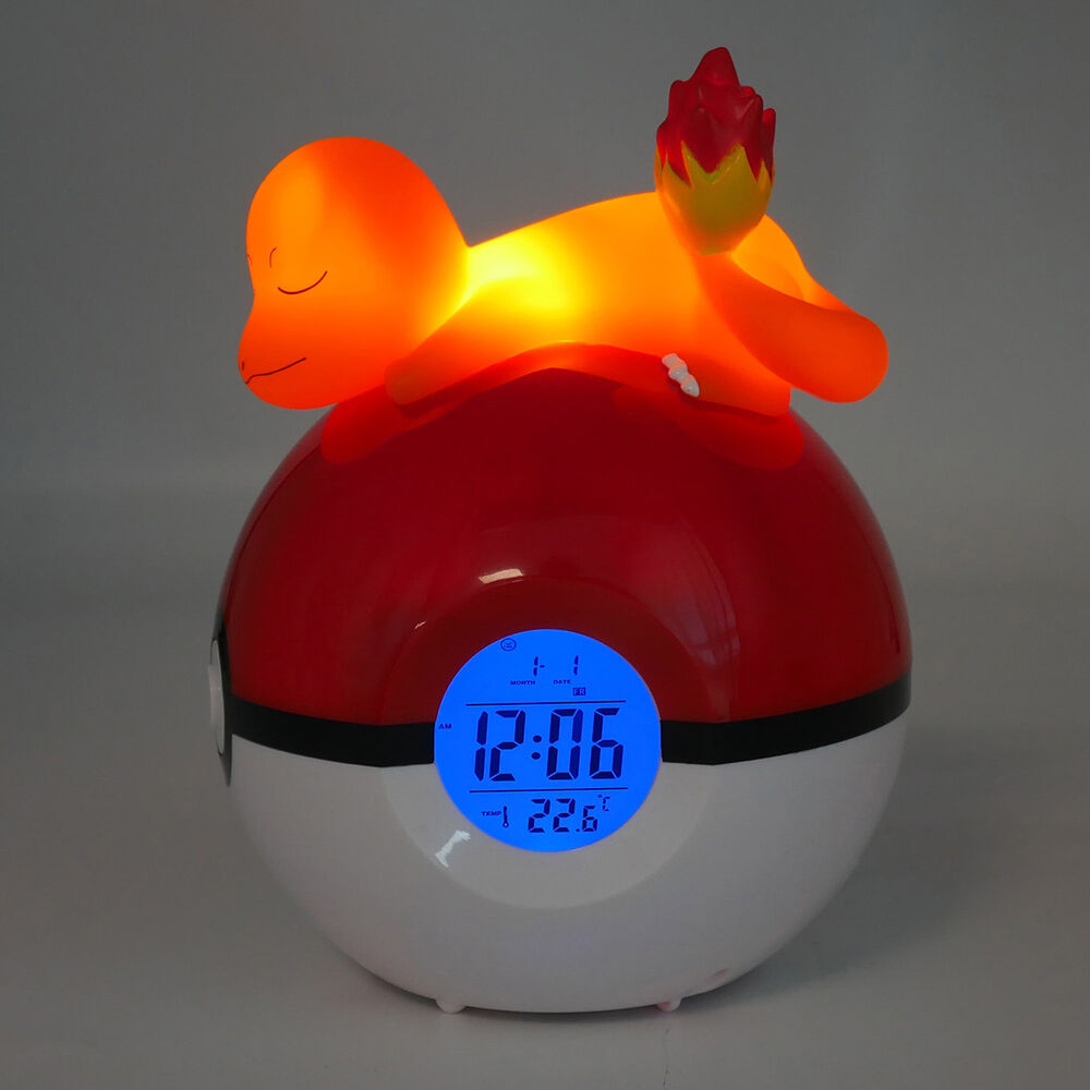 Pokemon Charmander Pokeball lamp alarm clock