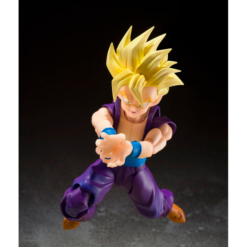 Figurine SH Figuarts de Son Gohan Super Saiyan (11 cm) de Dragon Ball Z, le guerrier qui a surpassé Goku.