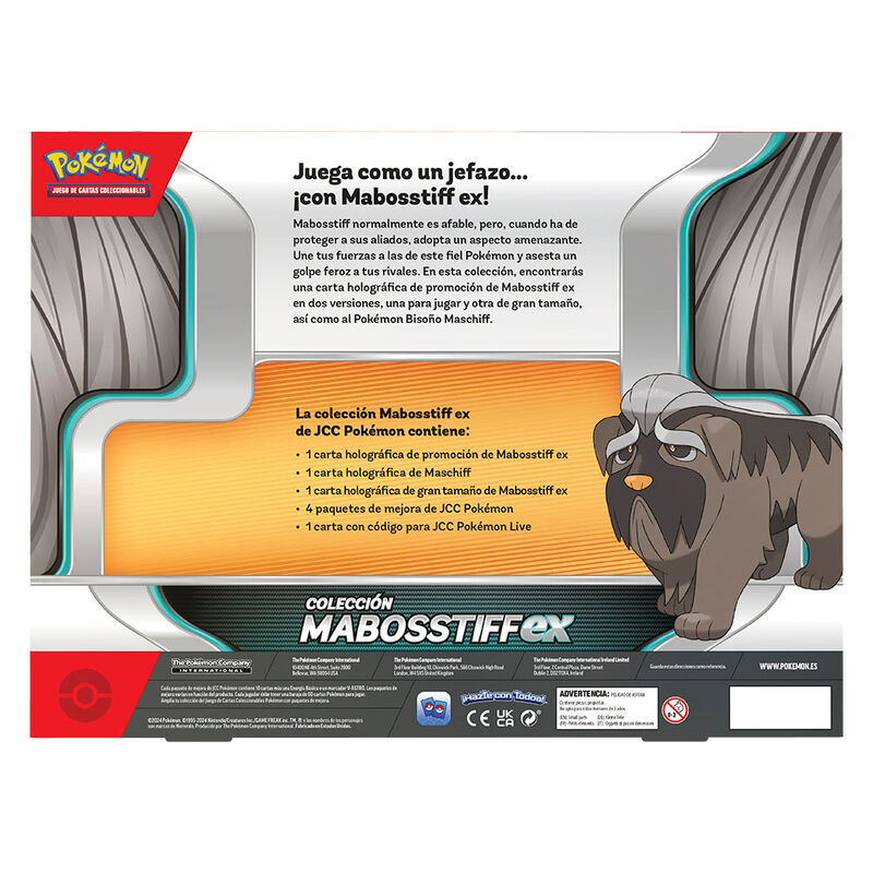 Boîte de jeu de cartes à collectionner Pokémon Mabosstiff ex espagnole