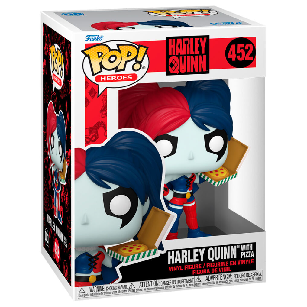 Figurine POP DC Comics Harley Quinn avec pizza