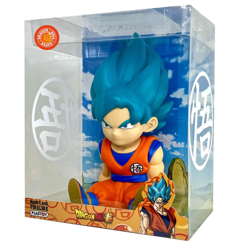Figurine tirelire Dragon Ball Super Son Goku Super Saiyan Blue 15 cm