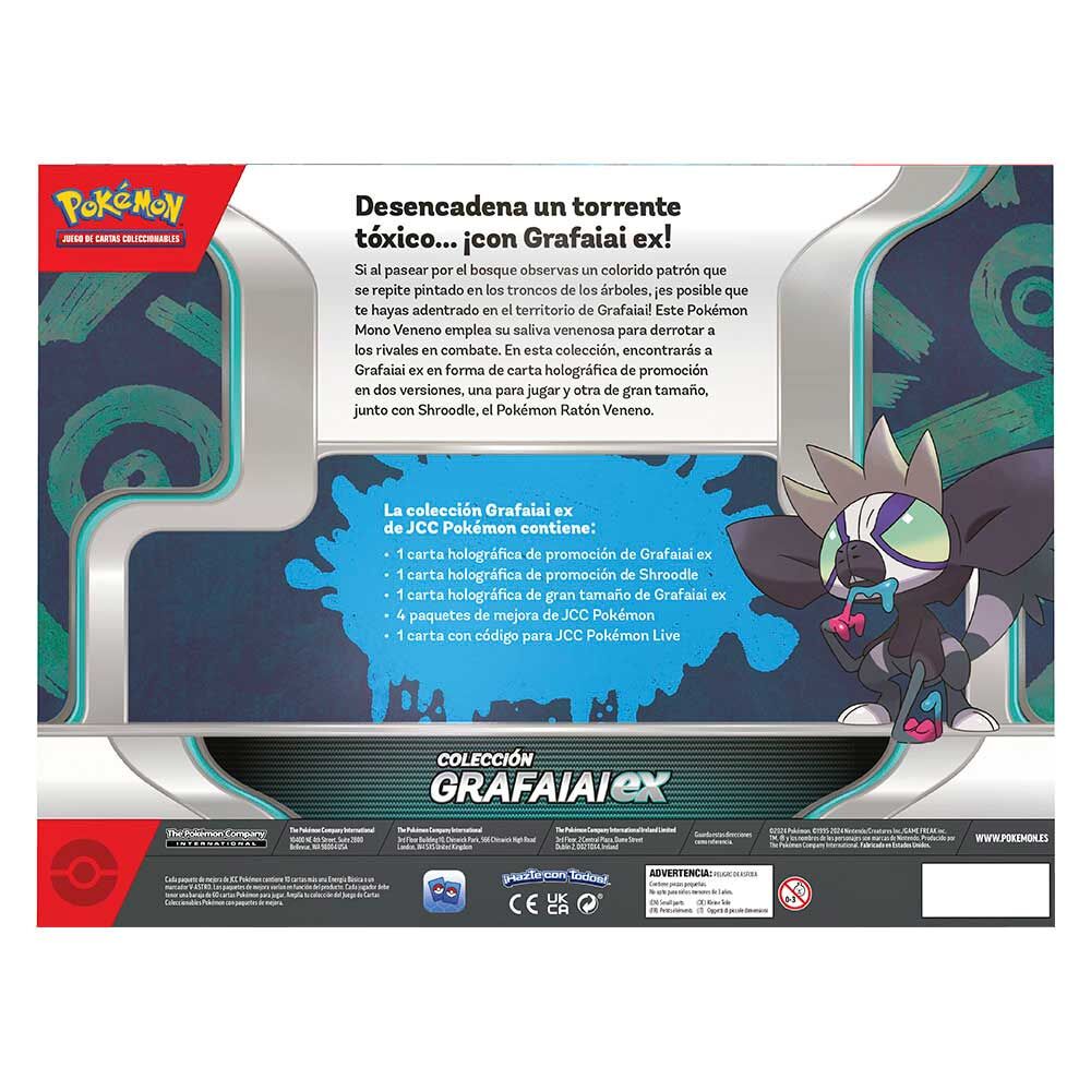 Spanish Pokemon Grafaiai EX trading card game box
