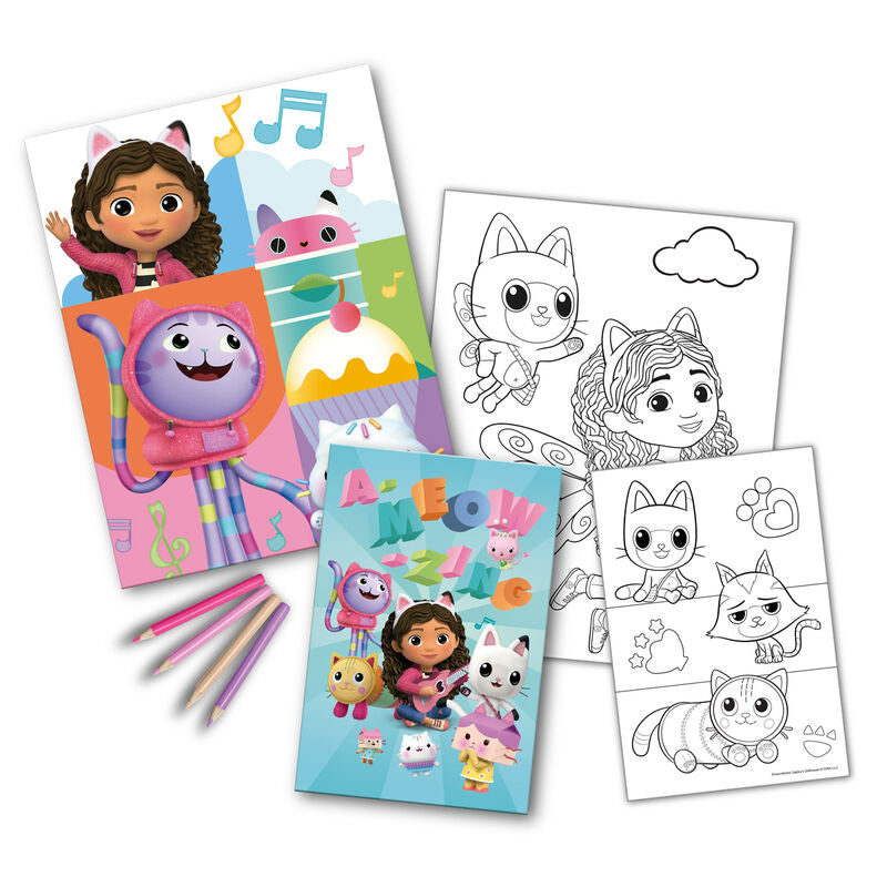 Coffret de coloriage Maison de poupée Gabby avec cahier