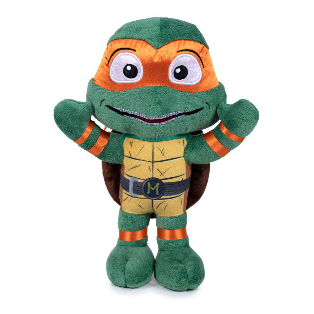Peluche Michelangelo des Tortues Ninja Mutant Mayhem, 21 cm