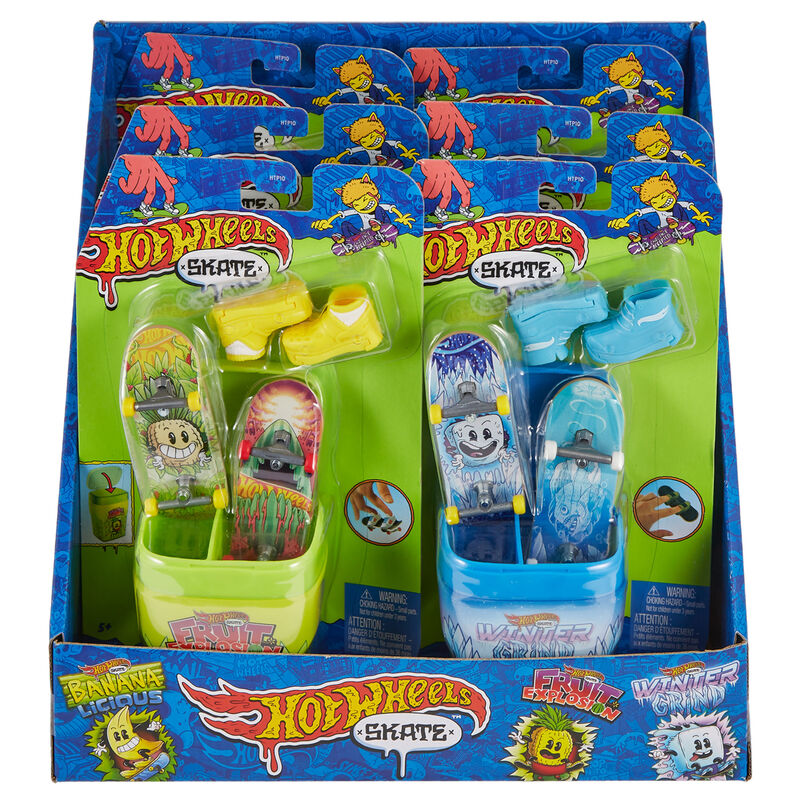 Hot Wheels Skate box of chewing gum + 2 assorted skateboards