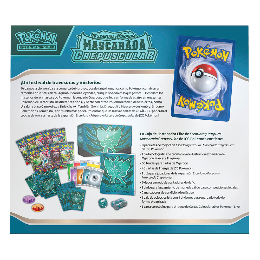 Spanish Pokemon Scarlet & Purple Mascarada Crepuscular Collectible card game case