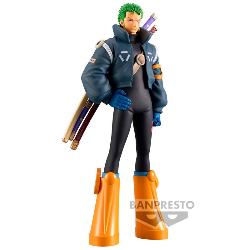 Figurine One Piece Egghead Roronoa Zoro Grandline Series de 17 cm