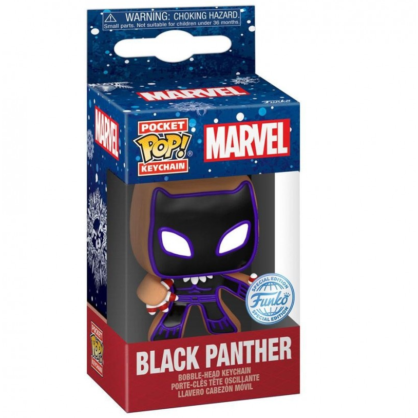 Pocket POP Keychain Marvel Holiday Black Panther Exclusive
