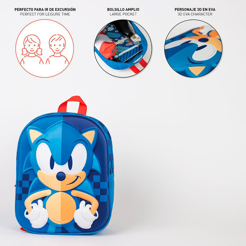 Sonic the Hedgehog 3D backpack 31cm