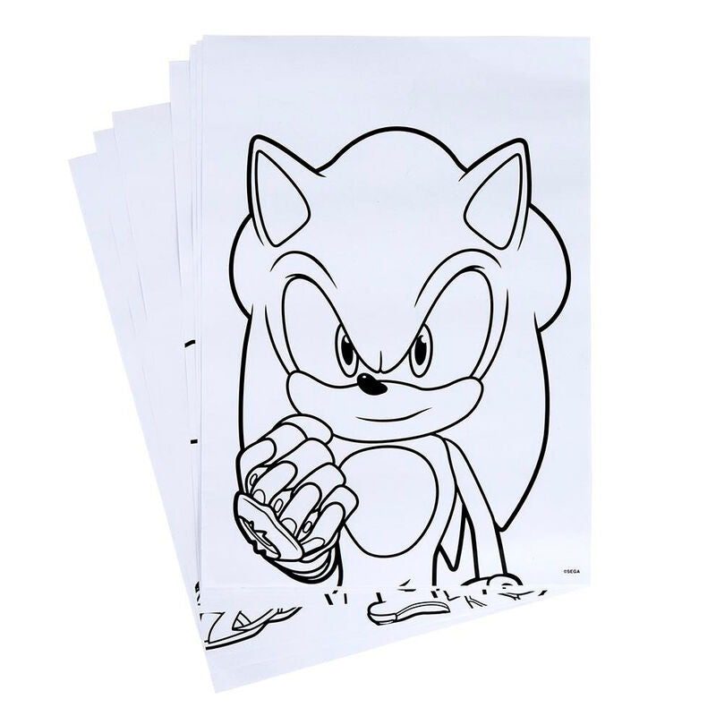 Sonic Prime colouring stationery set