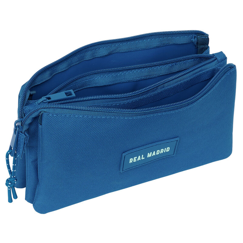 Real Madrid blue triple pencil case
