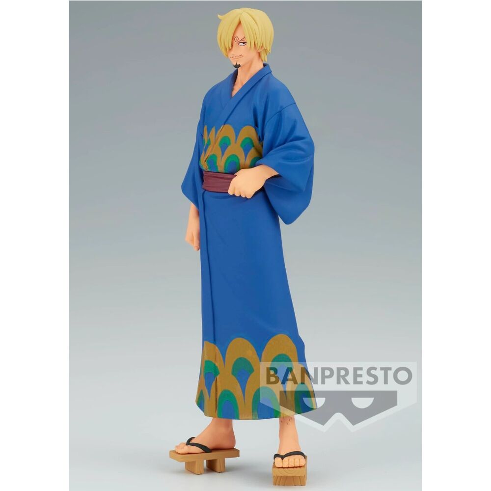 Figurine Sanji Silvers en yukata Wanokuni de la série One Piece Grandline (17 cm)