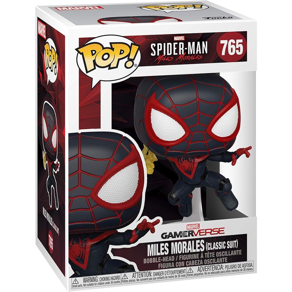 Figurine POP Spiderman Miles Morales - Costume classique de Miles Morales