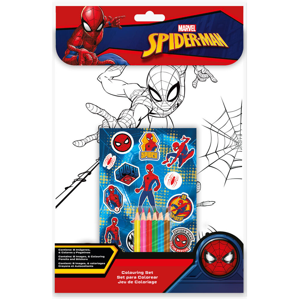 Marvel Spiderman coloring set + notebook