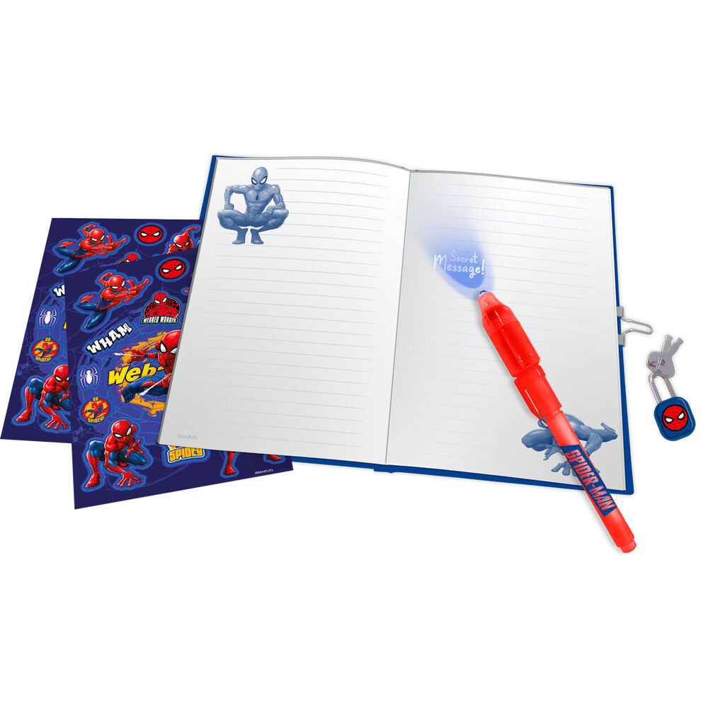 Journal intime avec stylo magique Marvel Spiderman