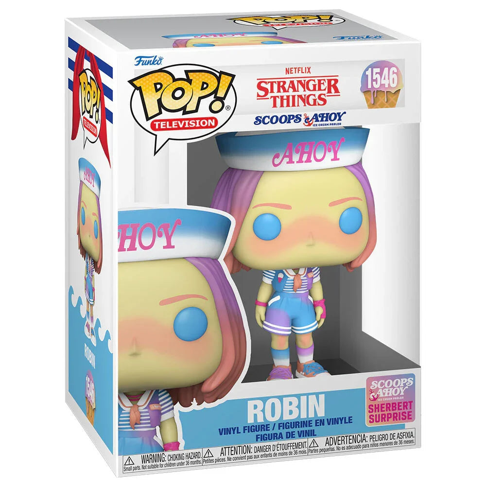 Funko Pop! Stranger Things Robin Scoops Ahoy - Figura da Collezione Vinyl Nerdscape
