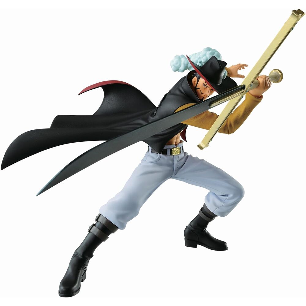 Figurine Dracule Mihawk de One Piece Battle Record, 13 cm