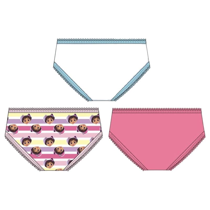 Gabbys Doll House, lot de 3 culottes assorties